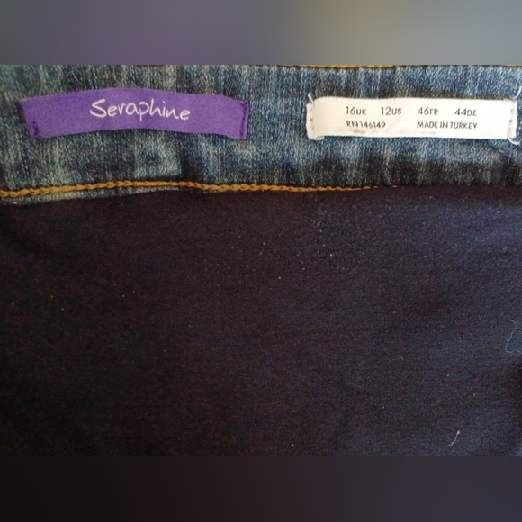 A Seraphine Blue Straight Jeans Classic Style - Picture 6 of 10